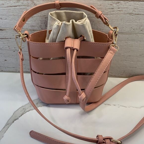 Madison West Vegan Leather Nesting Purse Pink - Picture 2 of 15